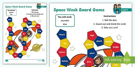 Level 6 Space Week Board Game