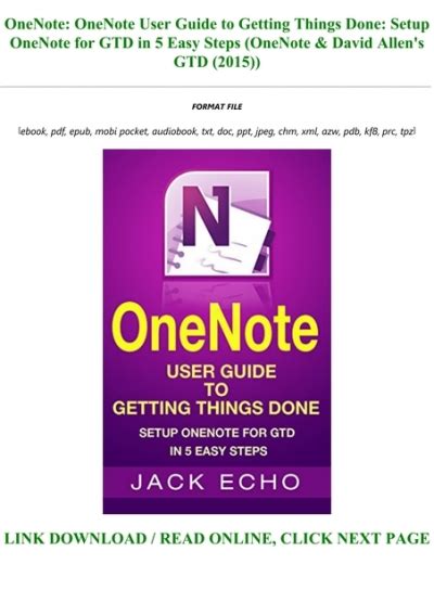 Getting Thing Done OneNote 2013 的图像结果