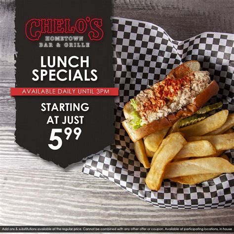 Chelo's Hometown Bar & Grille menu in East Providence, Rhode Island, USA