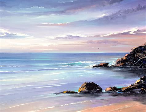 Ocean Beach art Seascape oil painting marine Large canvas | Etsy