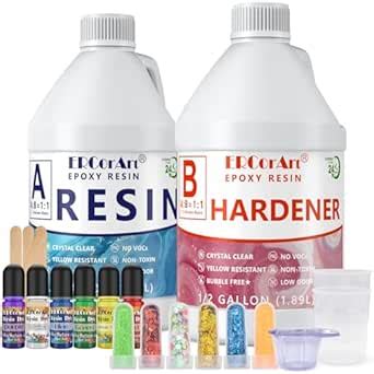 Crystal Clear Epoxy Resin Kit -1:1 Ratio Epoxy Resin for River Table ...