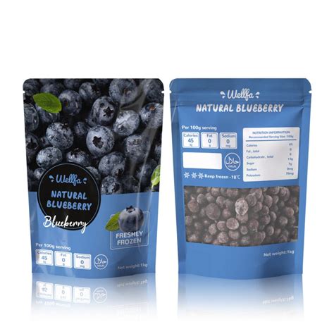 Frozen Fruit Packaging:Custom Printed Plastic 500g 1Kg Product Zip Lock ...