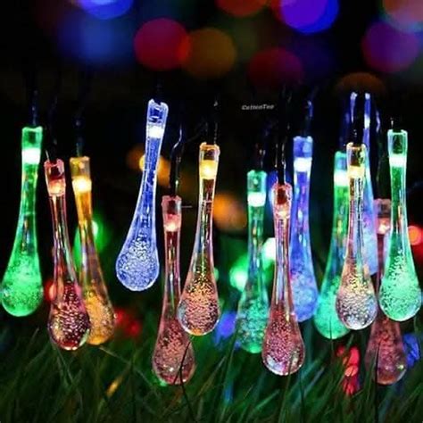 Multicolor Water Drop LED Bulbs String Ball Globe Lights (14 lights ...