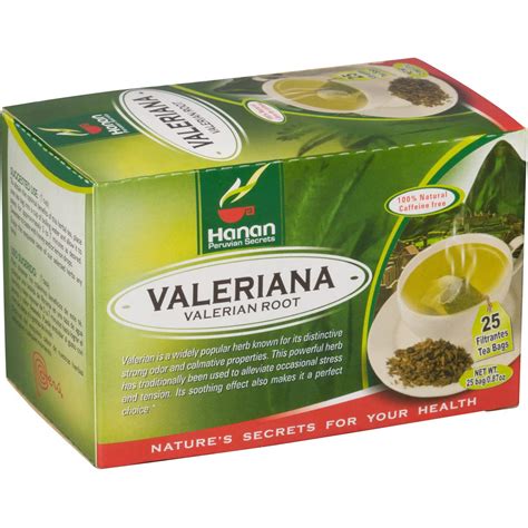 Hanan Valeriana Root Tea Valeriana 25 bolsas de té de hierbas de raíz de valeriana del Perú ...