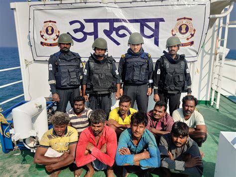 Gujarat: Indian Coast Guard rescues seven fishermen after boat catches ...