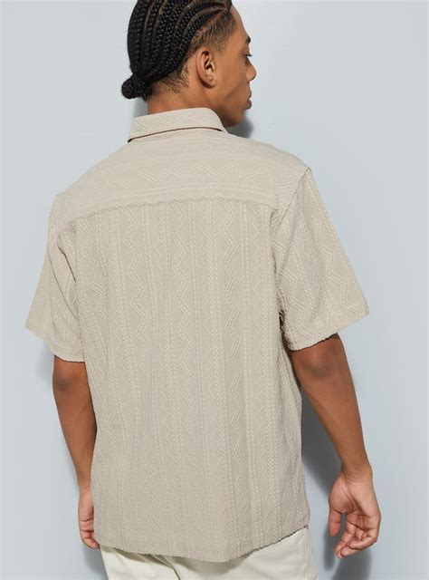 Buy URB_N Men Embroidered Relaxed Fit Resort Shirt Online at just Rs ...