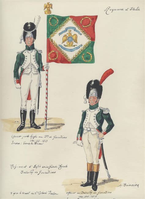 Italy; Royal Guard, Grenadier Battalion, Officer Porte-Aigle, 1811-13 ...