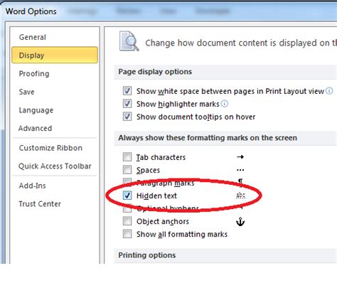 Image result for Word Text Hiding