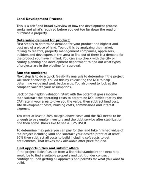 Land Development Feasibility Study Checklist 的图像结果