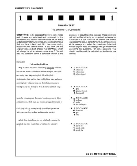 ACTEnglish(JM) - This is Practice ACT Work/Answer Key - 1!!!!!!!! 1 ...