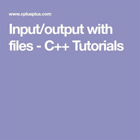 Image result for CFile Input/Output Tutorial
