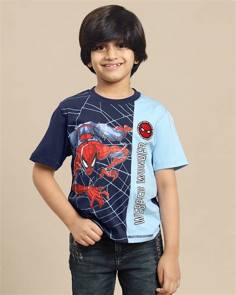 Spiderman Printed Regular Fit Tshirt For Boys – Kidsville