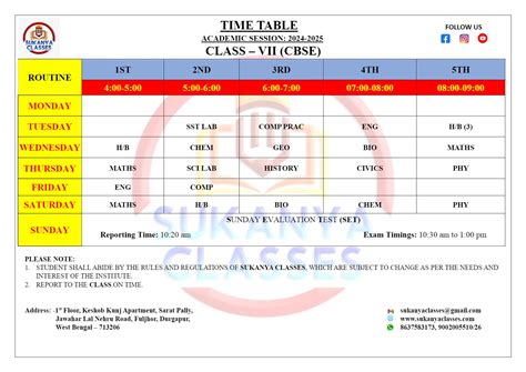 download timetable
