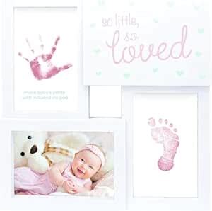 Tiny Ideas Baby Prints Collage Keepsake Frame with Included Ink Pad, So ...