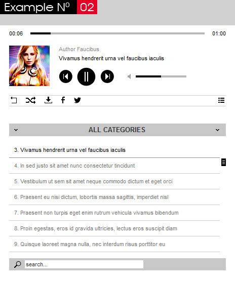 Image result for HTML5 MP3 Player Code