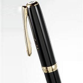 Diplomat Excellence A2 Black Lacquer Gold Fountain Pen | Germany ...