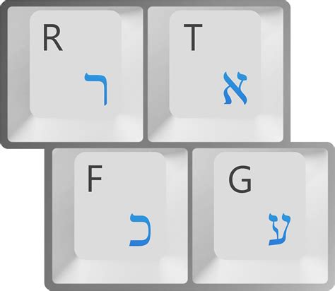 HQRP Hebrew Keyboard Stickers Blue Letters on India | Ubuy