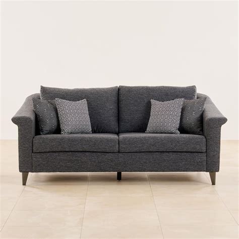 Buy Reinvented Heritage Fabric 3+2 Seater Sofa Set with Cushions - Grey ...