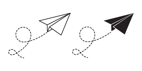 Airplane icon set. paper plane message icon sign. Paper Plane doodle ...