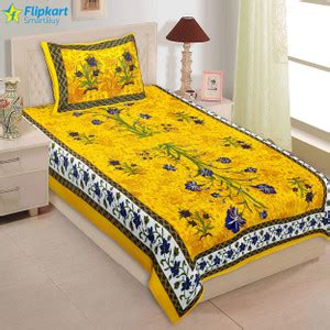 Flipkart SmartBuy Cotton Single Flat 180 TC Jaipuri Prints Bedsheet ...