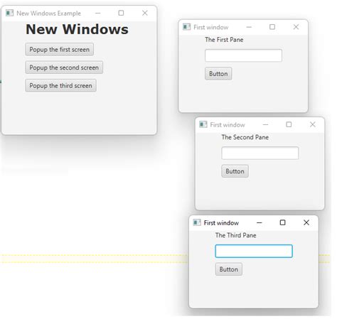 JavaFX Multiple Window 的图像结果