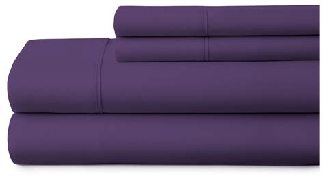 3 Piece Premium Ultra Soft Twin Bed Sheet Set, Purple | California king ...
