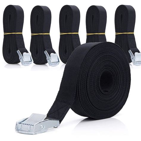 ASelected 5m Long Lashing Straps 6 Pack Trailer Tie Down Straps Car ...
