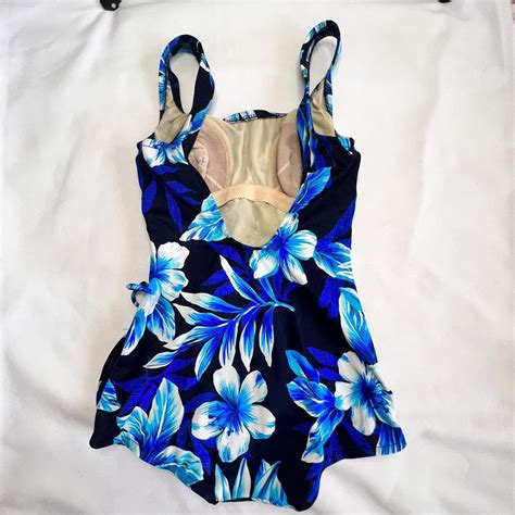 Y2k floral one piece bikini Hibiscus floral bikini... | Depop