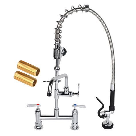 Buy TCEUMIK Commercial Sink Faucet with Flexible Pre-Rinse Pull Down ...