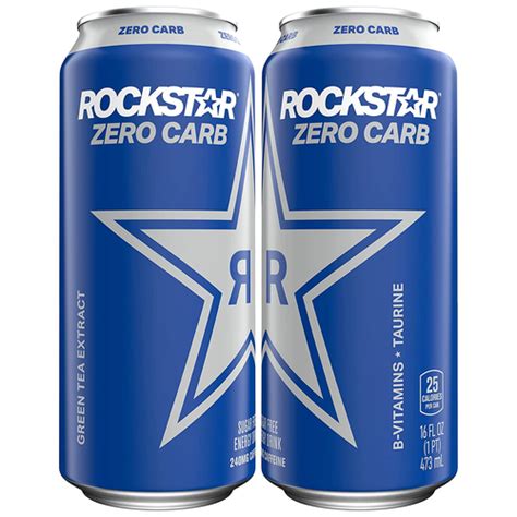 Buy Rockstar Energy Drink Zero Carb Energy Drink, Zero Sugar, 16Oz Cans ...