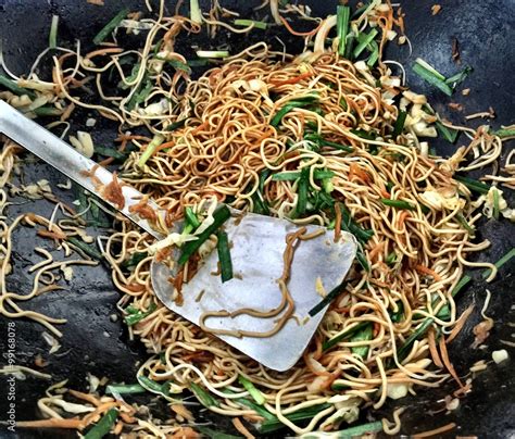 Chinese noodles. Food cooking Stock Photo | Adobe Stock