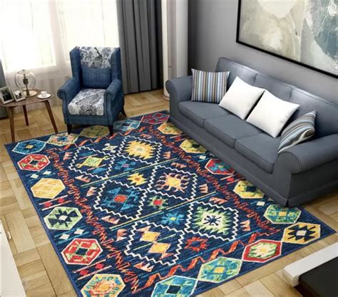 Buy Status Contract Rugs for Living Room|(Size) Printed Carpet for ...