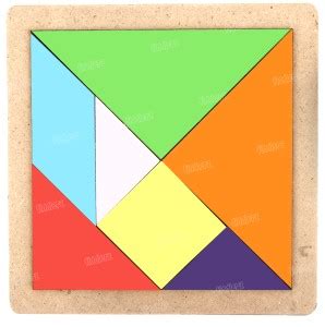 FIDDLERZ Puzzles Montessori Wooden Tangram Puzzle Educational Toy for ...