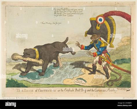 The Bone of Contention or the English Bull Dog and the Corsican Monkey ...