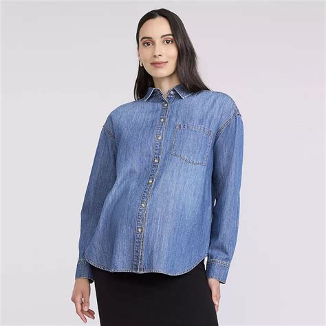 Maternity Motherhood® Denim Long-Sleeve Shirt