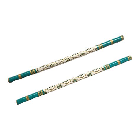 Buy Nirgun Bhakti Decorative PVC Coated Wooden Dandiya Sticks ...