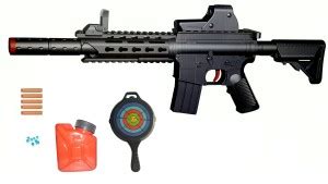 IndusBay 2 in 1 Water Crystal and Plastic Bullet Army Sub Machine Toy ...