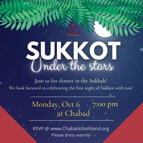 Sukkot Dinner under the stars, Chabad Jewish Center of Southern Oregon ...