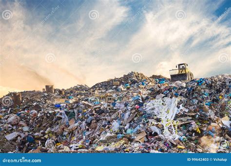 Garbage Pile in Trash Dump or Landfill. Pollution Concept Stock Image ...