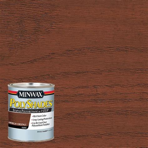 Minwax PolyShades Oil-Based American Chestnut Semi-Transparent Gloss ...