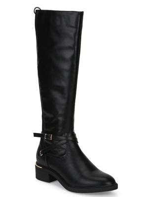 Buy Truffle Collection Black Solid Boots Online