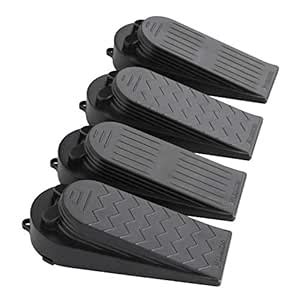 4Pcs Set Black Door Stopper Easily Wedges Door Gaps up Finger Protector ...