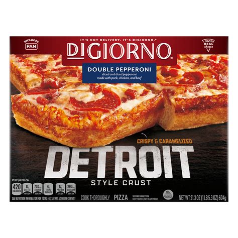 Frozen Detroit Style Crust Double Pepperoni Pizza | Official DIGIORNO®