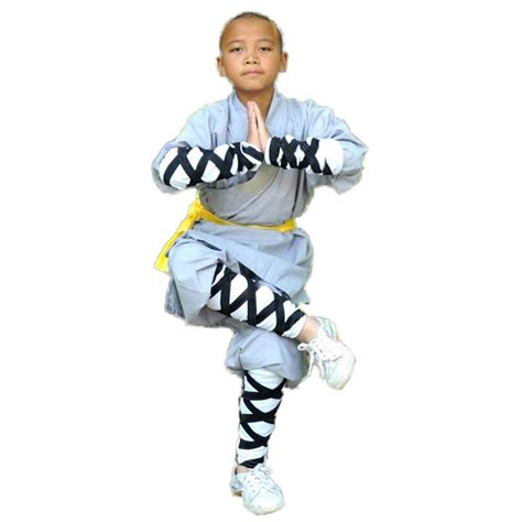 Buy Chinese Traditional Shaolin Temple Warrior Monk's Robe Martial Arts ...