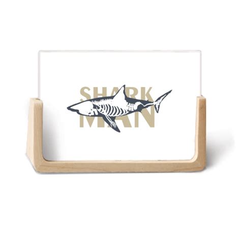 N/A Skeletal Changes Sharks Art Deco Fashion Photo Wooden Photo Frame ...