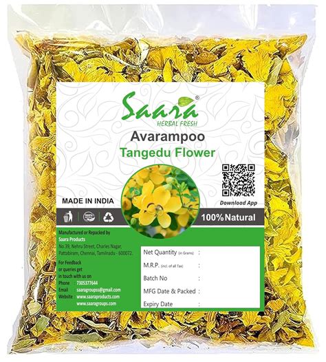 SAARA Herbal Fresh Dried Avarampoo Flower | Dry Avarampoo | Senna ...