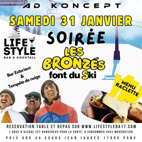 Soirée Les Bronzés font du Ski, 44 Cours jean Jaurès, Pons, Cognac, 31 ...
