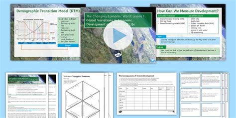 The Changing Economic World Lesson 1 – Global Variations Lesson Pack