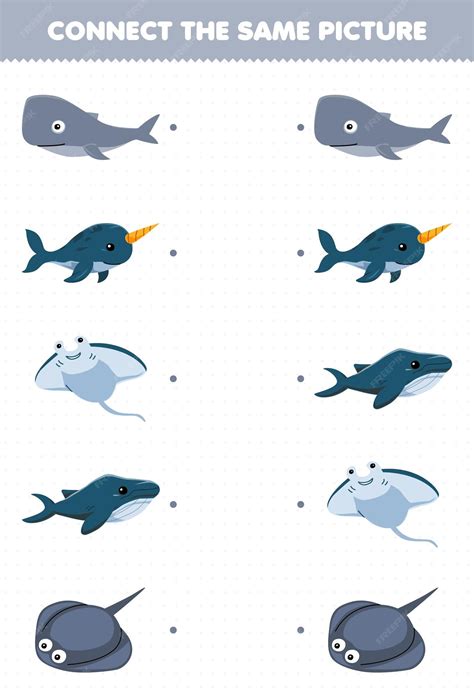 Premium Vector | Education game for children connect the same picture ...