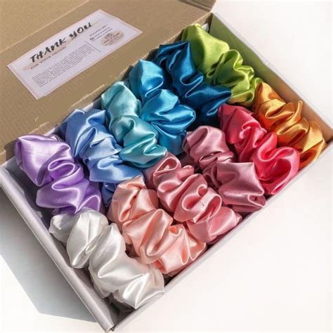 Folkdesi Premium Satin Scrunchies, Anti-Hair-Breakage, Hair Ties ...